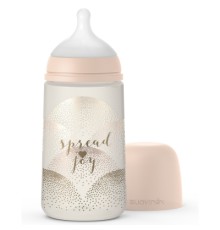 Пляшечка для годування Suavinex Чарівні історії 270 мл. золоте сердце (307073)