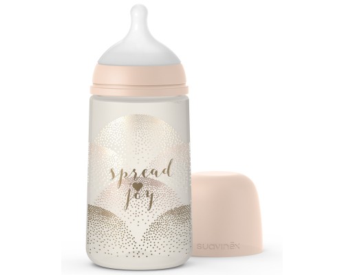 Пляшечка для годування Suavinex Чарівні історії 270 мл. золоте сердце (307073)