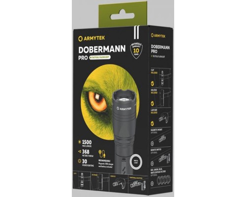 Ліхтар Armytek Dobermann Pro Marnet USB White (F07501C)