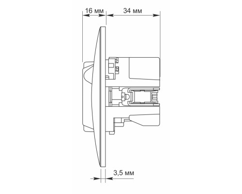 Розетка Videx BINERA 1ая із заземленням і 2USB кремова (VF-BNSK1GU2-CR)