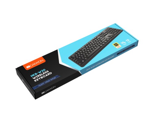 Клавіатура Canyon W20 Wireless Black (CNS-HKBW02-RU)