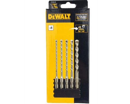 Набір бурів DeWALT в касеті для Tough Case, SDS Plus, L=160 мм., d=5.5, 6, 7, 8, 10 мм., 6 шт (DT70835)