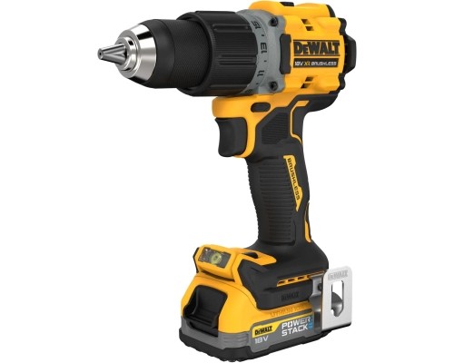 Шуруповерт DeWALT XR Li-Ion PowerStack 18V 2x1.7 Аг, 90 Нм, 0-650/0-2000 об/хв (DCD800E2T)