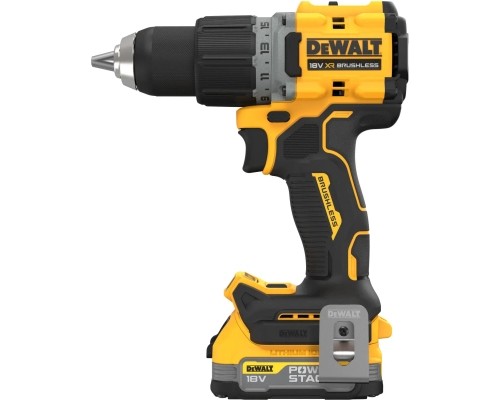 Шуруповерт DeWALT XR Li-Ion PowerStack 18V 2x1.7 Аг, 90 Нм, 0-650/0-2000 об/хв (DCD800E2T)