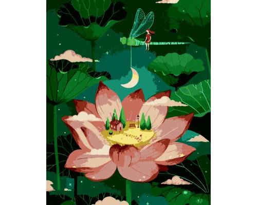 Картина по номерам ZiBi Лотос 40*50 см ART Line (ZB.64153)