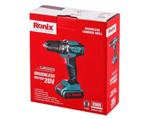 Шуруповерт Ronix ударний акумуляторний 20В (без АКБ та ЗП) (8900)