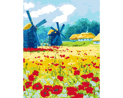 Картина по номерам Rosa Start Рідне село, 35 х 45 см (4823098535799)
