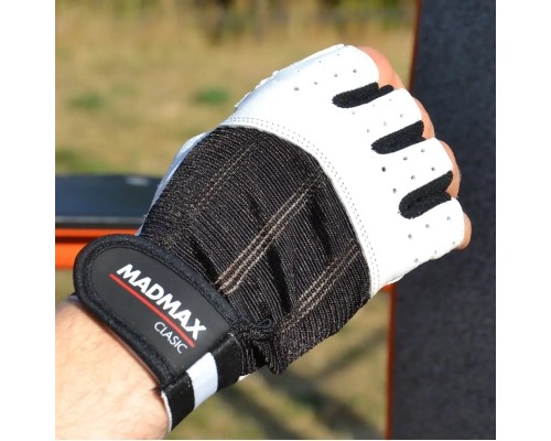 Рукавички для фітнесу MadMax MFG-248 Clasic White L (MFG-248-White_L)