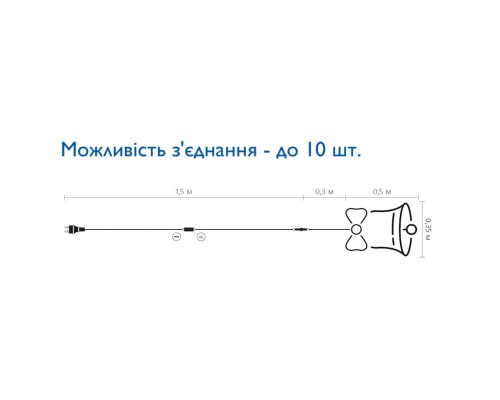 Гірлянда Delux Motif flash Bell 50 х 35 см червоний/зелений IP44 EN (90012987)