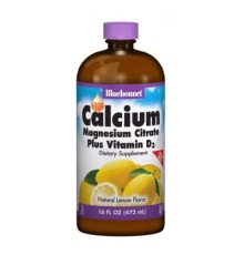 Вітамінно-мінеральний комплекс Bluebonnet Nutrition Рідкий Кальцій Цитрат Магнію + Вітамін D3, Смак Лимона, 1 (BLB0688)