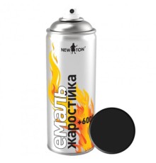 Аерозольна фарба для автомобіля New Ton жаростійка чорна, 400 мл (657)
