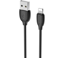 Дата кабель USB 2.0 AM to Lightning 1.0m BX19 Benefit 3A Black BOROFONE (BX19LB)
