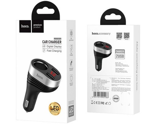 Зарядний пристрій HOCO Z29 2xUSB Black (6957531092186)