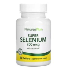 Вітамінно-мінеральний комплекс Natures Plus Селен с витамином Е, 200 мкг, Super Selenium With Vitamin E, 90 таблеток (NAP-03501)