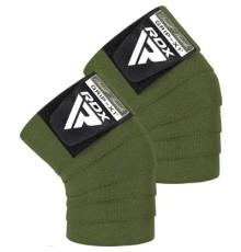 Бинт для спорту RDX на коліна K1 GYM Knee Wraps Army Green (WAH-K1AG)