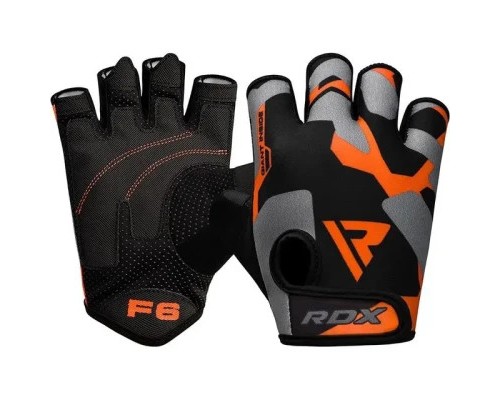 Рукавички для фітнесу RDX F6 Sumblimation Orange M (WGS-F6O-M)