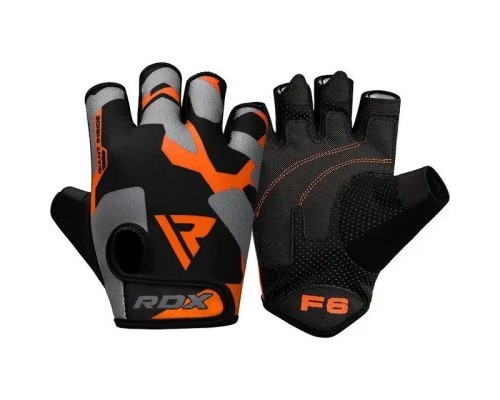 Рукавички для фітнесу RDX F6 Sumblimation Orange M (WGS-F6O-M)