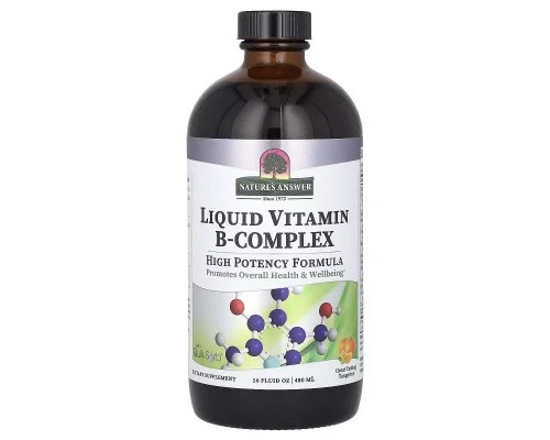 Вітамін Nature's Answer Рідкий комплекс вітамінів групи B, смак мандарину, Liquid (NTA-26107)