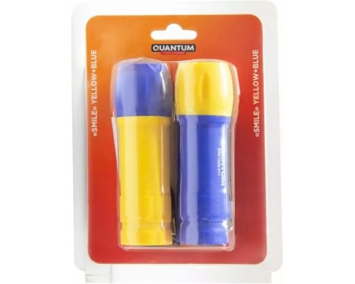 Ліхтар Quantum Smile yellow+blue 3W COB 3xAAA 2шт/уп (QM-FL1045-PB)
