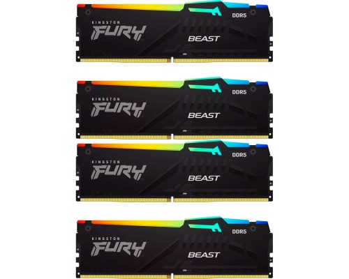 Модуль пам'яті для комп'ютера DDR5 128GB (4x32GB) 5600 MHz Beast RGB XMP Kingston Fury (ex.HyperX) (KF556C40BBAK4-128) Модуль пам'яті для комп'ютера DDR5 128GB (4x32GB) 5600 MHz Beast RGB XMP Kingston Fury (ex.HyperX) (KF556C40BBAK4-128)