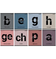 Зошит Kite набір предметних 48 аркушів, клітинка та 1 в лінію, 8 шт (K24-240-1-8)