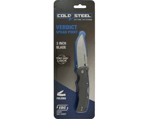 Ніж Cold Steel Verdict Spear Point Black (блістер) (CS-FL-C3SPSSZ) Ніж Cold Steel Verdict Spear Point Black (блістер) (CS-FL-C3SPSSZ)