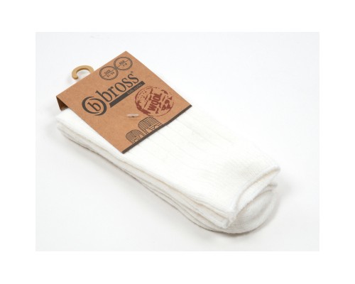 Шкарпетки дитячі Bross теплі у рубчик (3692-7-9-white)