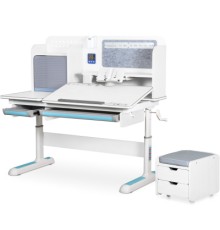 Парта Mealux Winnipeg Multicolor Plus WG Blue (BD-630 WG+BL з тумбою)
