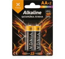 Батарейка AA LR6 Alkaline 2pcs Blister Vinga (VJABAA2) 