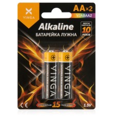 Батарейка AA LR6 Alkaline 2pcs Blister Vinga (VJABAA2)