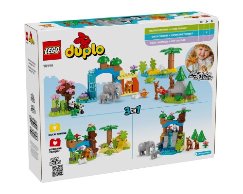 Конструктор LEGO DUPLO Town Сімейства диких тварин 3-в-1 (10446)