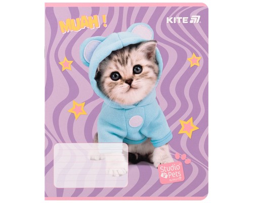 Зошит Kite Studio Pets, 12 аркушів, клітинка (SP25-232)