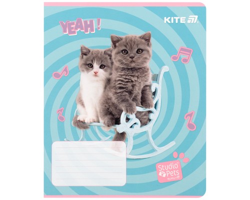 Зошит Kite Studio Pets, 12 аркушів, клітинка (SP25-232)