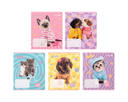Зошит Kite Studio Pets, 12 аркушів, клітинка (SP25-232)