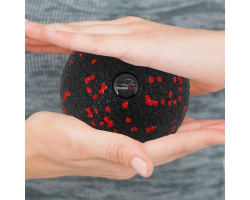 Масажний м'яч PowerPlay PP-4350 Epp Massage Ball (d8) Чорно/Червоний (PP-4350_Red_d8)