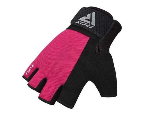 Рукавички для фітнесу RDX W1 Half Pink Plus M (WGA-W1HP-M+)