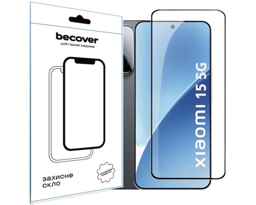Скло захисне BeCover Xiaomi 15 5G Black (713419)