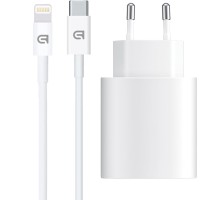 Зарядний пристрій Armorstandart AMHJ83 20W USB-C White + cable USB-C to Lightning (ARM77724)