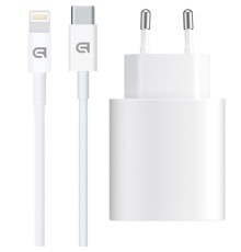 Зарядний пристрій Armorstandart AMHJ83 20W USB-C White + cable USB-C to Lightning (ARM77724)