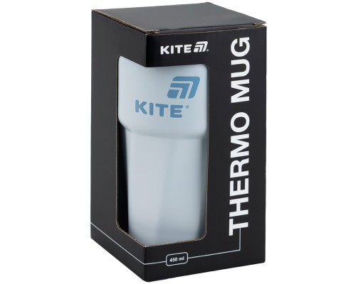Термокружка Kite 450 мл сіро-блакитна (K25-1220-2)