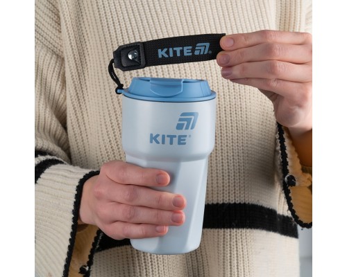 Термокружка Kite 450 мл сіро-блакитна (K25-1220-2)