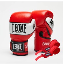 Боксерські рукавички Leone GN047 Shock Red 12 унцій (GN047_Red_12oz)