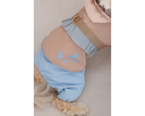 Дощовик для тварин Pet Fashion Tina М бежевий/блакитний (4823082435173)