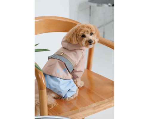 Дощовик для тварин Pet Fashion Tina М бежевий/блакитний (4823082435173)