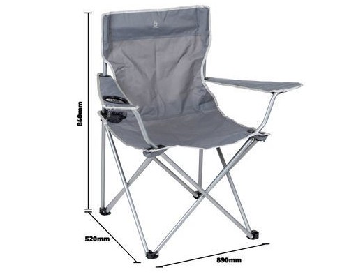 Крісло складане Bo-Camp Foldable Compact Grey (1267192) (DAS301449)