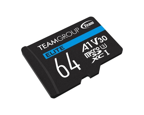 Карта пам'яті Team 64GB microSDXC class 10 UHS-I U3 V30 A1 Elite (TEAUSDX64GIV30A103)
