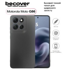 Чохол до мобільного телефона BeCover Silicone Motorola Moto G86 Black (713768)
