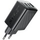 Зарядний пристрій Acefast 2xUSB-C + 1xUSB 67W GaN black (6974316284048)