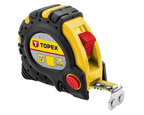 Рулетка Topex стальная лента 5 м x 25 мм, магнит (27C345)
