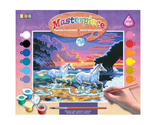 Набір для творчості Sequin Art PAINTING BY NUMBERS SENIOR Horses in the Surf (SA0041)